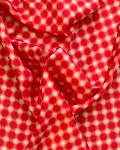 Dotty Gingham Silk Scarf