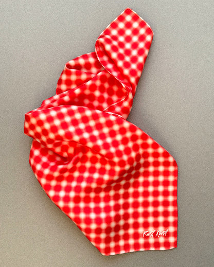 Dotty Gingham Silk Scarf