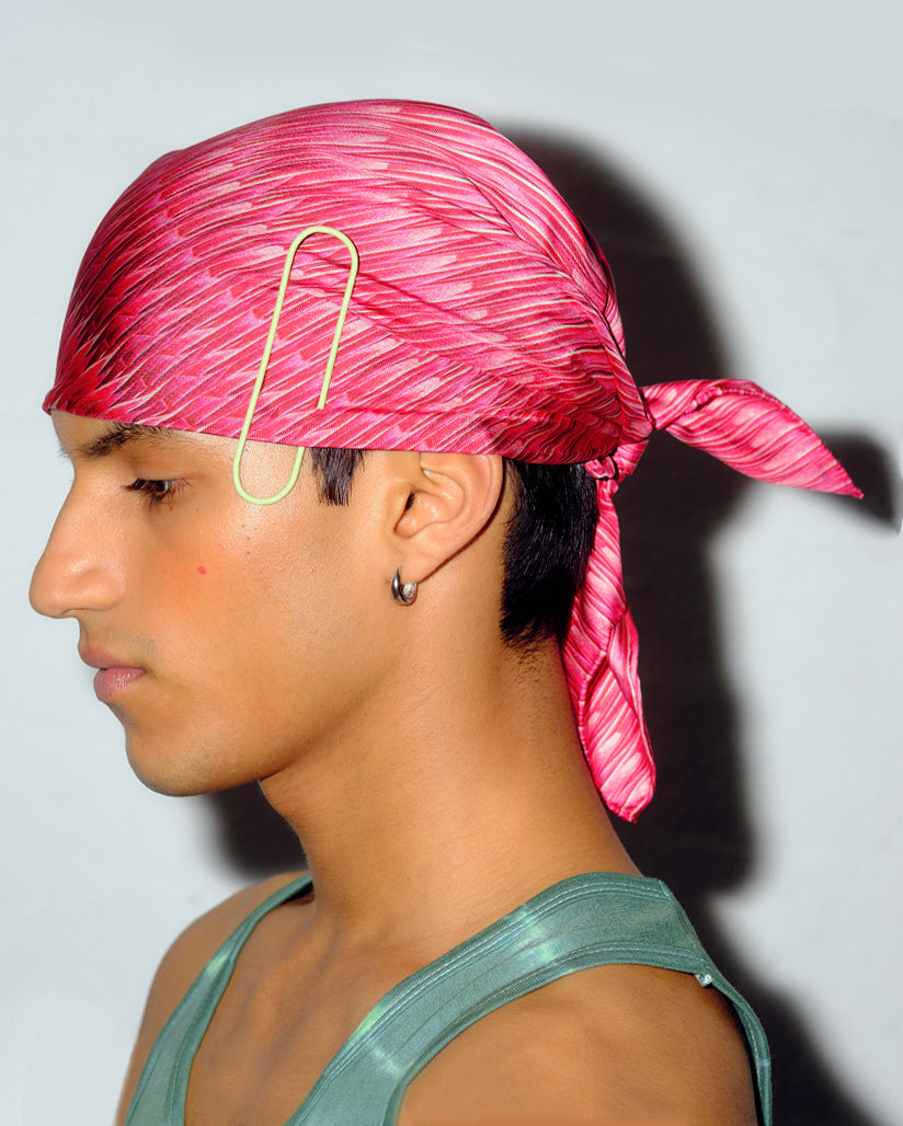 Astro Pleat Silk Scarf