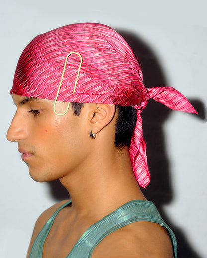 Astro Pleat Silk Scarf